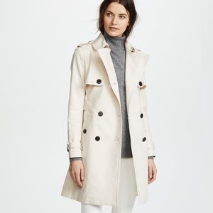 Club Monaco Champagne Trench Coat in Small
